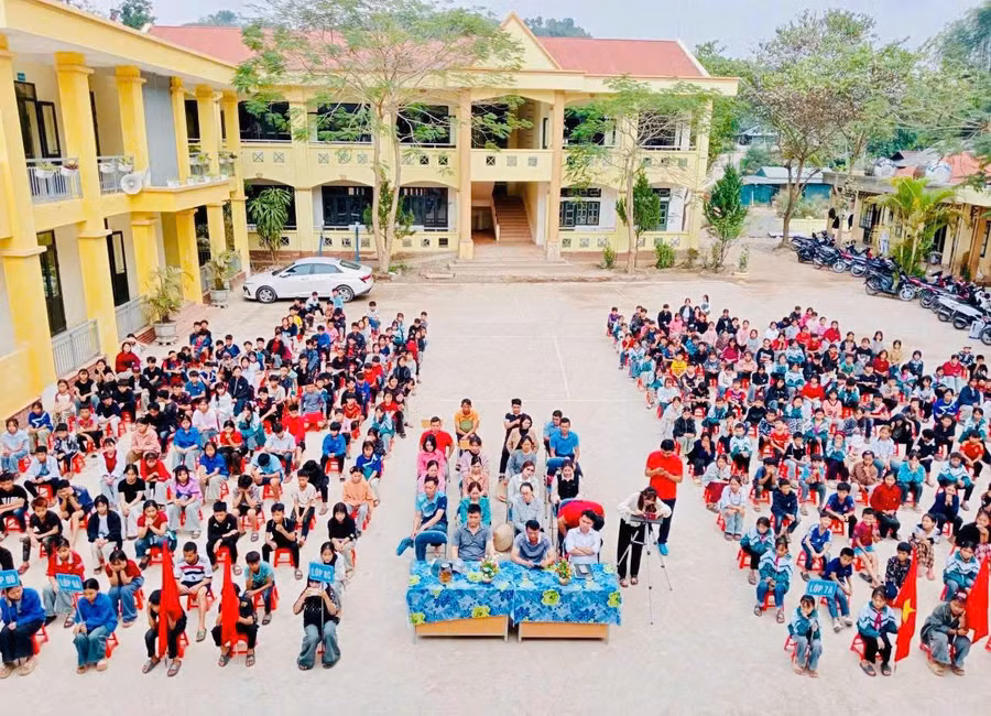 Toàn cảnh Lễ tổng kết năm học do nhà trường tổ chức.