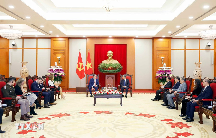 Quang cảnh buổi tiếp. (Ảnh: Thống Nhất/TTXVN)