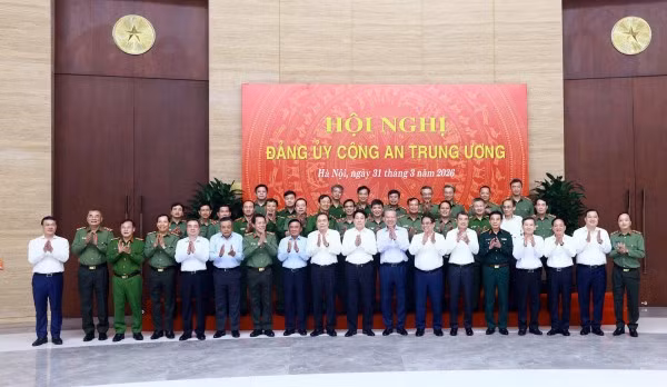 Tổng Bí thư Tô Lâm cùng các lãnh đạo Đảng, Nhà nước và các đại biểu dự hội nghị.