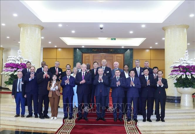 Tổng Bí thư Tô Lâm tiếp Trưởng đoàn chính đảng các nước dự Lễ kỷ niệm 80 năm Cách mạng Tháng Tám và Quốc khánh 2/9. Ảnh: Thống Nhất/TTXVN. Tổng Bí thư Tô Lâm tiếp Trưởng đoàn chính đảng các nước dự Lễ kỷ niệm 80 năm Cách mạng Tháng Tám và Quốc khánh 2/9. Ảnh: Thống Nhất/TTXVN.