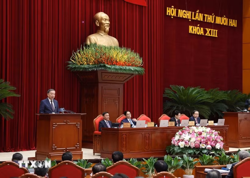 Tổng Bí thư Tô Lâm phát biểu khai mạc. (Ảnh: Thống Nhất/TTXVN)