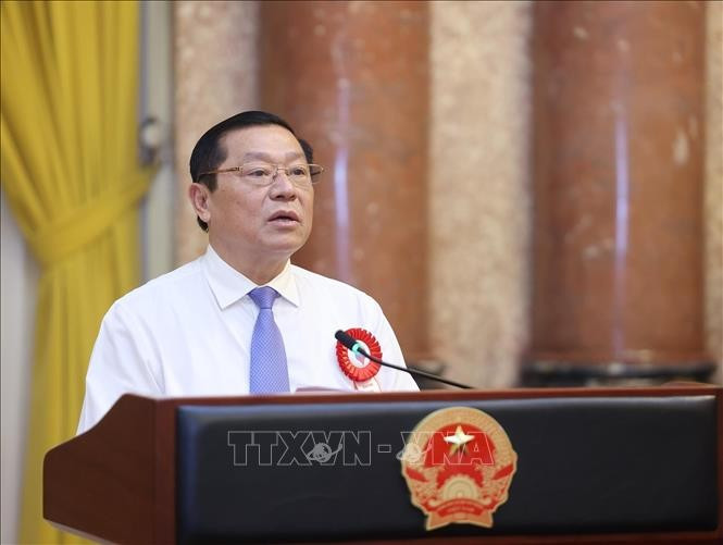Ông Lại Xuân Môn, Uỷ viên Trung ương Đảng, Phó Trưởng ban Thường trực Ban Tuyên giáo và Dân vận Trung ương báo cáo. (Ảnh: Lâm Khánh/ TTXVN) Ông Lại Xuân Môn, Uỷ viên Trung ương Đảng, Phó Trưởng ban Thường trực Ban Tuyên giáo và Dân vận Trung ương báo cáo. (Ảnh: Lâm Khánh/ TTXVN)