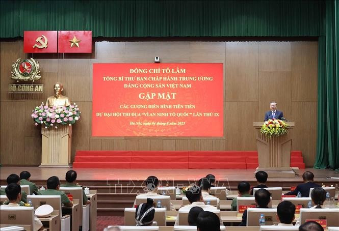 Tổng Bí thư Tô Lâm phát biểu. (Ảnh: Thống Nhất/TTXVN)