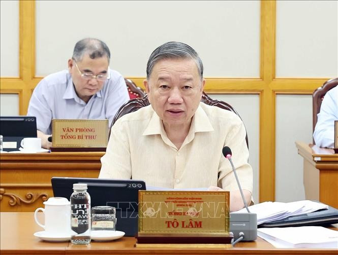 Tổng Bí thư Tô Lâm phát biểu. (Ảnh: Thống Nhất/TTXVN)
