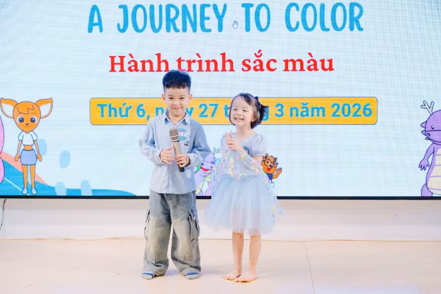 Không run, không ngại ngùng – các bé mầm non tự tin thể hiện trước ban giám khảo như những diễn viên thực thụ trong buổi casting "A Journey to Color".