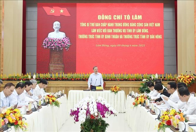 Tổng Bí thư Tô Lâm phát biểu chỉ đạo. (Ảnh: Thống Nhất/TTXVN) Tổng Bí thư Tô Lâm phát biểu chỉ đạo. (Ảnh: Thống Nhất/TTXVN)