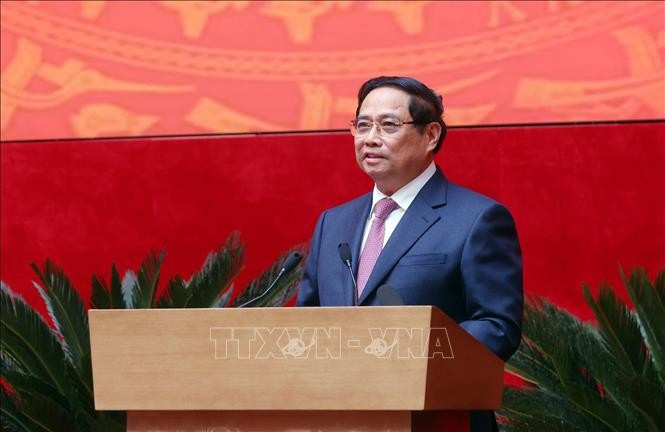 Thủ tướng Phạm Minh Chính phát biểu chỉ đạo Hội nghị. Ảnh: Phạm Kiên/TTXVN Thủ tướng Phạm Minh Chính phát biểu chỉ đạo Hội nghị. Ảnh: Phạm Kiên/TTXVN