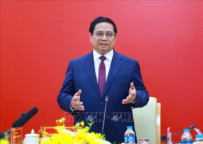 Thủ tướng Phạm Minh Chính làm việc với lãnh đạo Học viện Công nghệ Bưu chính Viễn thông. Ảnh: Dương Giang/TTXVN Thủ tướng Phạm Minh Chính làm việc với lãnh đạo Học viện Công nghệ Bưu chính Viễn thông. Ảnh: Dương Giang/TTXVN