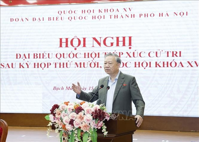 Tổng Bí thư Tô Lâm phát biểu. Ảnh: Thống Nhất/TTXVN Tổng Bí thư Tô Lâm phát biểu. Ảnh: Thống Nhất/TTXVN