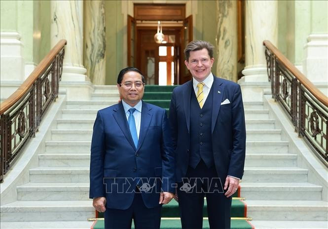 Thủ tướng Phạm Minh Chính hội kiến Chủ tịch Quốc hội Thụy Điển Andreas Norlén. Thủ tướng Phạm Minh Chính hội kiến Chủ tịch Quốc hội Thụy Điển Andreas Norlén.