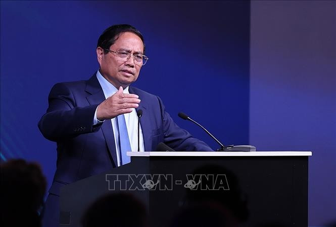 Thủ tướng Phạm Minh Chính phát biểu tại Diễn đàn kinh tế Việt Nam - Thụy Điển. Thủ tướng Phạm Minh Chính phát biểu tại Diễn đàn kinh tế Việt Nam - Thụy Điển.