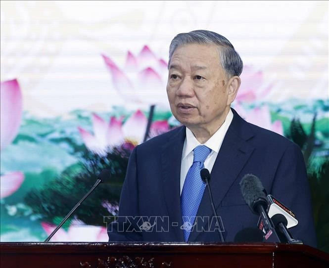 Tổng Bí thư Tô Lâm phát biểu chỉ đạo. Ảnh: Thống Nhất/TTXVN