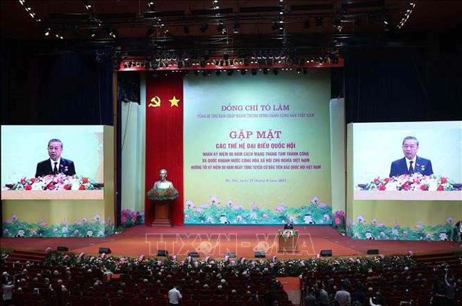 Tổng Bí thư Tô Lâm phát biểu. (Ảnh: Thống Nhất/TTXVN) Tổng Bí thư Tô Lâm phát biểu. (Ảnh: Thống Nhất/TTXVN)