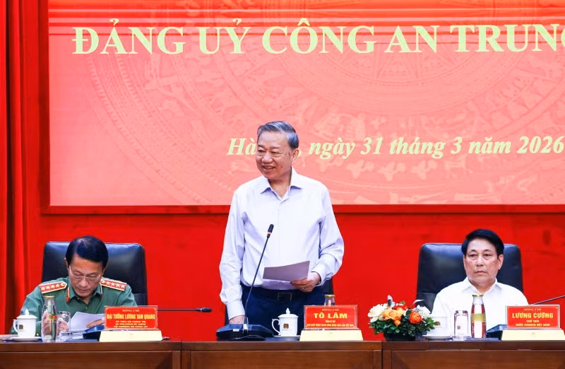 Tổng Bí thư Tô Lâm phát biểu chỉ đạo tại hội nghị.