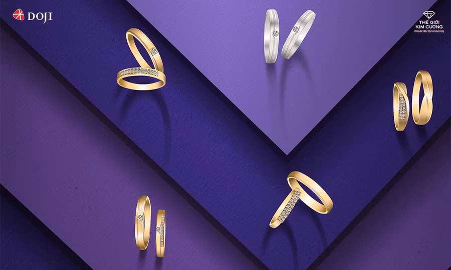 Nhẫn cưới kim cương là lời nhắn gửi trong khoảnh khắc thiêng liêng.