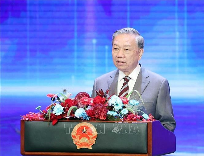 Tổng Bí thư Tô Lâm phát biểu chỉ đạo. (Ảnh: Thống Nhất/TTXVN)