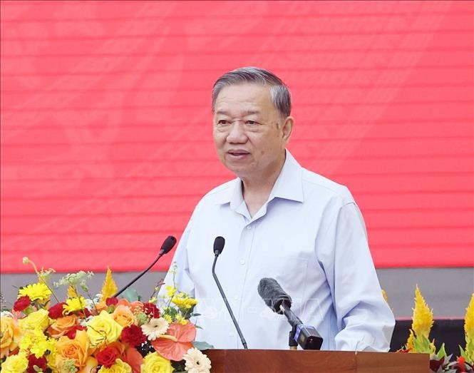 Tổng Bí thư Tô Lâm phát biểu. (Ảnh: TTXVN)