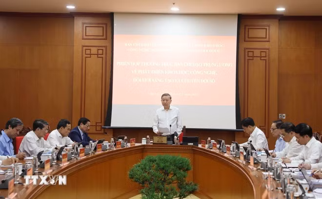 Tổng Bí thư Tô Lâm phát biểu. (Ảnh: Thống Nhất/TTXVN)