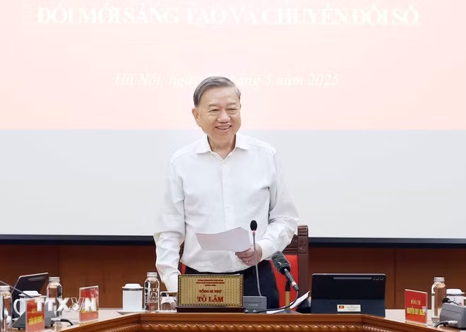 Tổng Bí thư Tô Lâm phát biểu. (Ảnh: Thống Nhất/TTXVN)