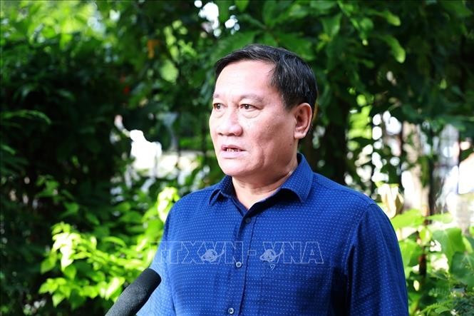 Ông Phạm Minh Thảo, nguyên Bí thư Đảng ủy Phường Phú Đông, nay là phường Phú Yên (Đắk Lắk) trả lời phỏng vấn về việc đóng góp ý kiến vào dự thảo văn kiện Đại hội Đảng XIV.