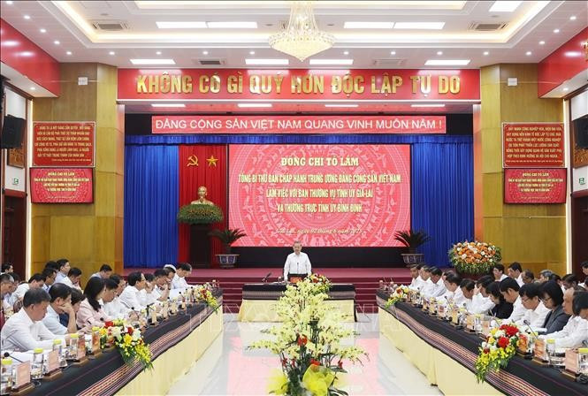 Tổng Bí thư Tô Lâm phát biểu chỉ đạo. (Ảnh: Thống Nhất/TTXVN) Tổng Bí thư Tô Lâm phát biểu chỉ đạo. (Ảnh: Thống Nhất/TTXVN)