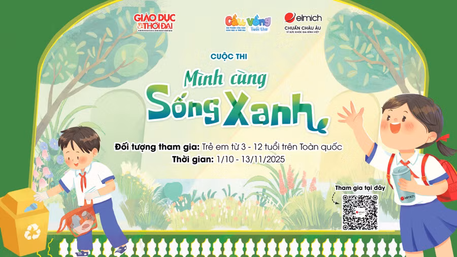 Báo Giáo dục và Thời đại, Ấn phẩm Cầu Vồng Tuổi thơ và Elmich Việt Nam phát động Cuộc thi “Mình Cùng Sống Xanh”.