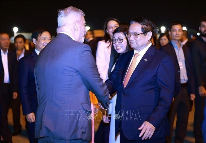 Thủ tướng Phạm Minh Chính và Phu nhân kết thúc chuyến tham dự Hội nghị Thượng đỉnh BRICS mở rộng năm 2025 và làm việc tại Brazil. (Ảnh: Dương Giang/TTXVN)