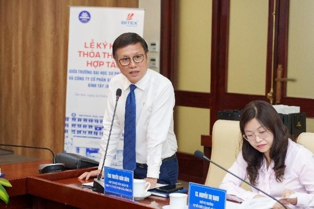 Ông Nguyễn Xuân Dũng – Chủ tịch Hội đồng Quản trị Công ty Cổ phần xuất nhập khẩu Bình Tây phát biểu. 439.jpg