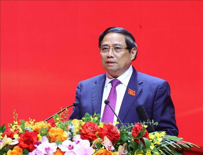 Đồng chí Phạm Minh Chính, Ủy viên Bộ Chính trị, Bí thư Đảng ủy, Thủ tướng Chính phủ phát biểu chỉ đạo. Ảnh: Văn Điệp/ TTXVN Đồng chí Phạm Minh Chính, Ủy viên Bộ Chính trị, Bí thư Đảng ủy, Thủ tướng Chính phủ phát biểu chỉ đạo. Ảnh: Văn Điệp/ TTXVN