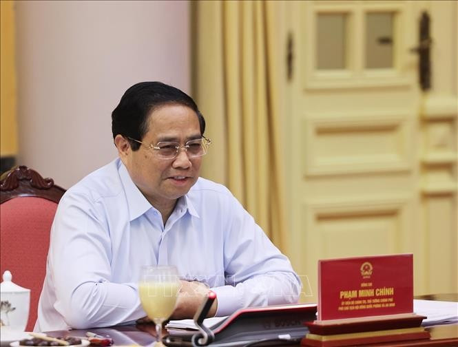 Thủ tướng Phạm Minh Chính, Phó Chủ tịch Hội đồng Quốc phòng và An ninh phát biểu. (Ảnh: Lâm Khánh/TTXVN) Thủ tướng Phạm Minh Chính, Phó Chủ tịch Hội đồng Quốc phòng và An ninh phát biểu. (Ảnh: Lâm Khánh/TTXVN)
