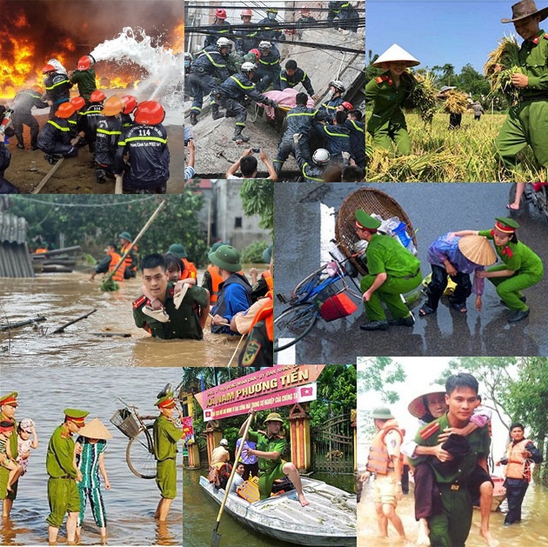 Lực lượng Công an nhân dân sẵn sàng hy sinh "thức cho dân ngủ, gác cho dân vui chơi, lấy niềm vui, hạnh phúc của Nhân dân làm niềm vui, lẽ sống của mình"; xả thân vì sự nghiệp cách mạng, vì cuộc sống bình yên và hạnh phúc của Nhân dân. Lực lượng Công an nhân dân sẵn sàng hy sinh "thức cho dân ngủ, gác cho dân vui chơi, lấy niềm vui, hạnh phúc của Nhân dân làm niềm vui, lẽ sống của mình"; xả thân vì sự nghiệp cách mạng, vì cuộc sống bình yên và hạnh phúc của Nhân dân.