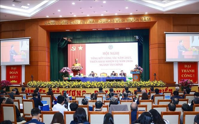 Hội nghị triển khai nhiệm vụ năm 2026 của ngành Tài chính. Ảnh: Dương Giang/ TTXVN