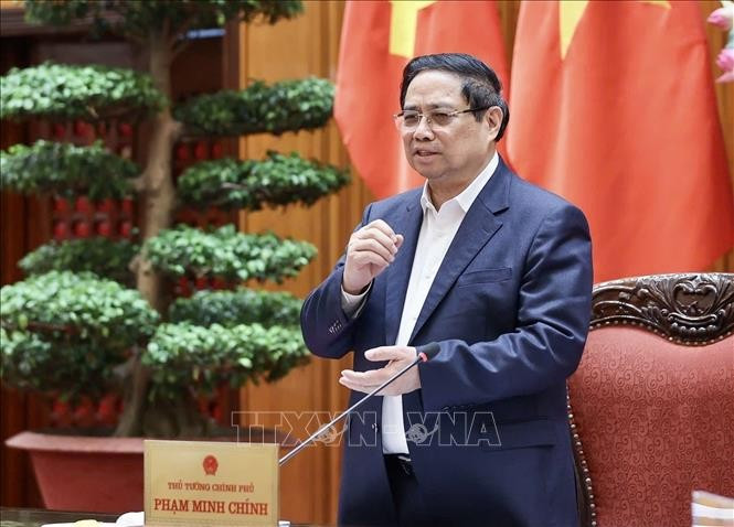 Thủ tướng Phạm Minh Chính chủ trì họp Thường trực Chính phủ. Ảnh: Dương Giang/TTXVN
