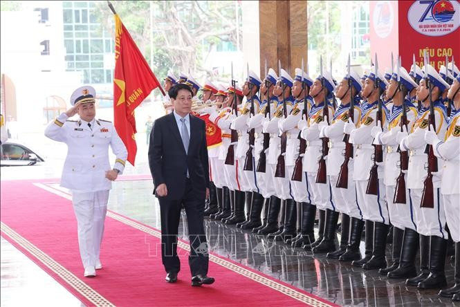 Chủ tịch nước Lương Cường đến dự lễ kỷ niệm. Ảnh: Lâm Khánh/TTXVN. Chủ tịch nước Lương Cường đến dự lễ kỷ niệm. Ảnh: Lâm Khánh/TTXVN.