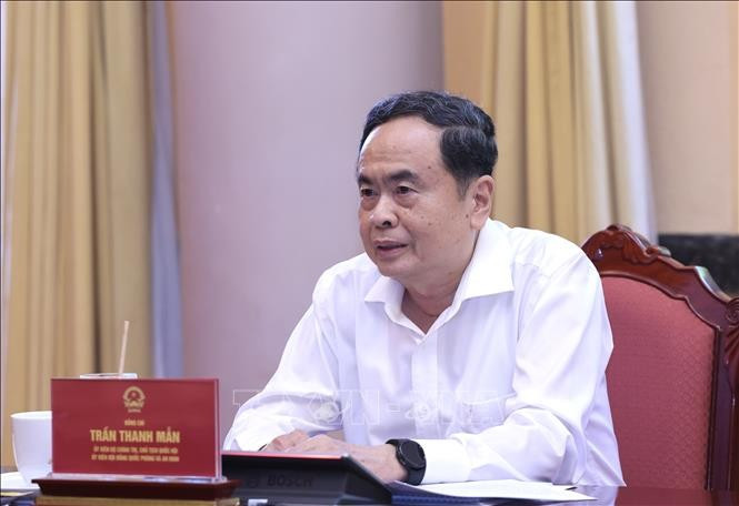 Chủ tịch Quốc hội Trần Thanh Mẫn phát biểu. (Ảnh: Lâm Khánh/TTXVN) Chủ tịch Quốc hội Trần Thanh Mẫn phát biểu. (Ảnh: Lâm Khánh/TTXVN)