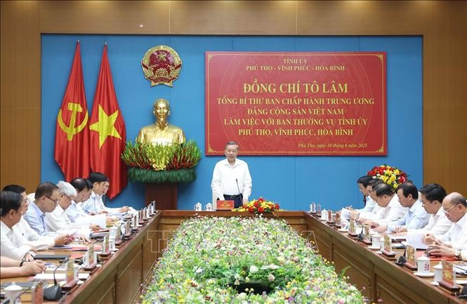 Tổng Bí thư Tô Lâm phát biểu chỉ đạo. (Ảnh: Thống Nhất/TTXVN) 4.jpg