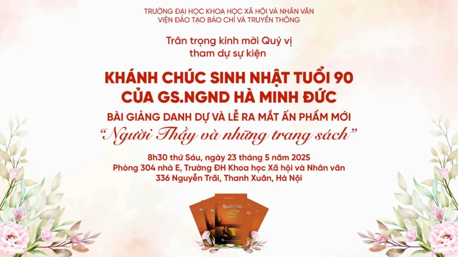 Ra mắt ấn phẩm mới ‘Người Thầy và những trang sách’ của GS NGND Hà Minh Đức