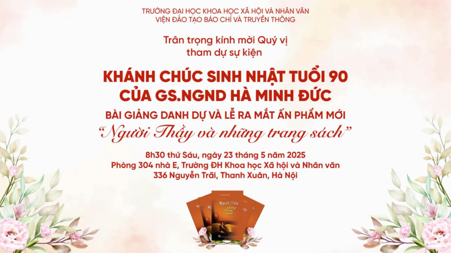 Ra mắt ấn phẩm mới ‘Người Thầy và những trang sách’ của GS NGND Hà Minh Đức