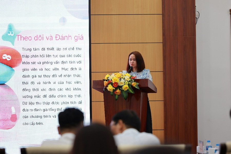 Cô Trần Mai Thanh- Trung tâm GDTX tỉnh Điện Biên chia sẻ kết quả, kinh nghiệm triển khai Bộ công cụ Tại trung tâm. 30.jpg