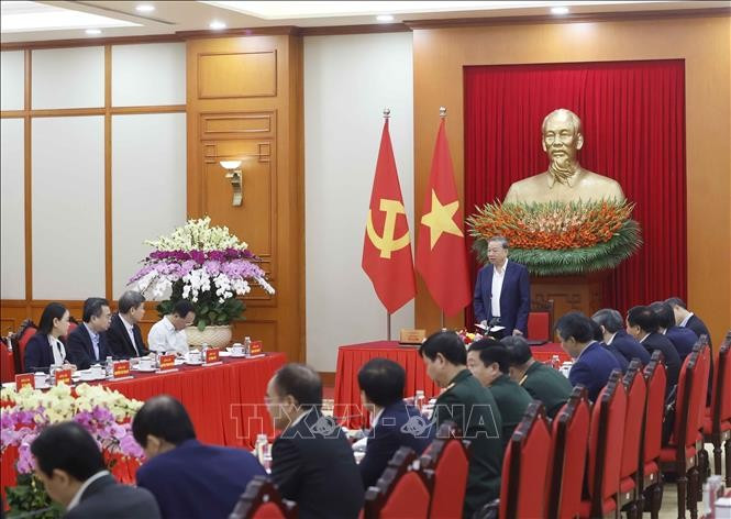 Tổng Bí thư Tô Lâm phát biểu. Ảnh: Thống Nhất/TTXVN