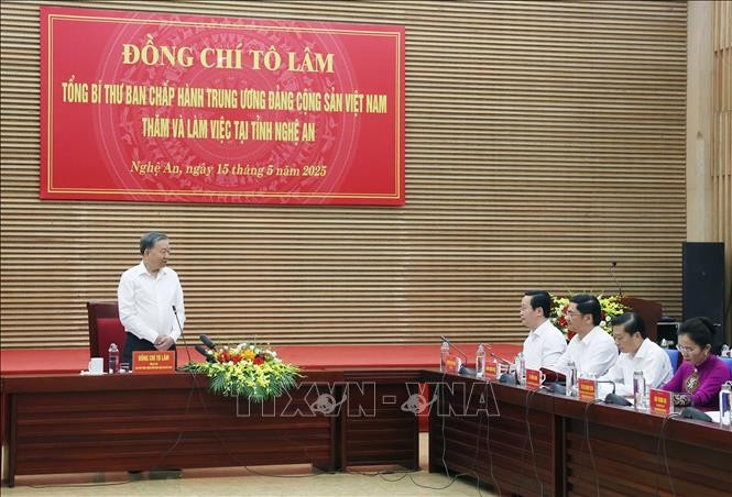 Tổng Bí thư Tô Lâm phát biểu. (Ảnh: Thống Nhất/TTXVN) Tổng Bí thư Tô Lâm phát biểu. (Ảnh: Thống Nhất/TTXVN)
