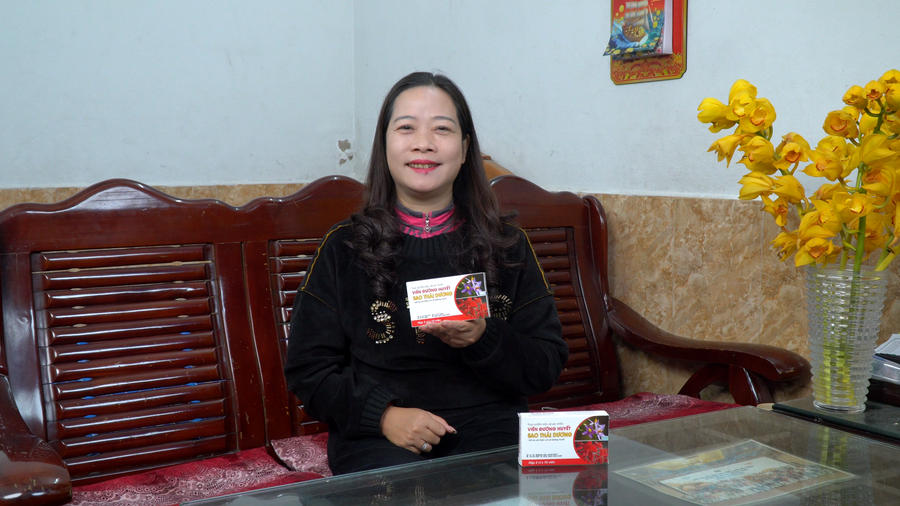 Cô Dung về chỉ số đường huyết an toàn sau khi dùng sản phẩm.