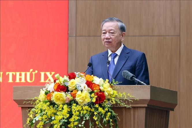 Tổng Bí thư Tô Lâm phát biểu. (Ảnh: Phạm Kiên/TTXVN)