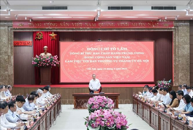 Tổng Bí thư Tô Lâm phát biểu. (Ảnh: Thống Nhất/TTXVN) Tổng Bí thư Tô Lâm phát biểu. (Ảnh: Thống Nhất/TTXVN)
