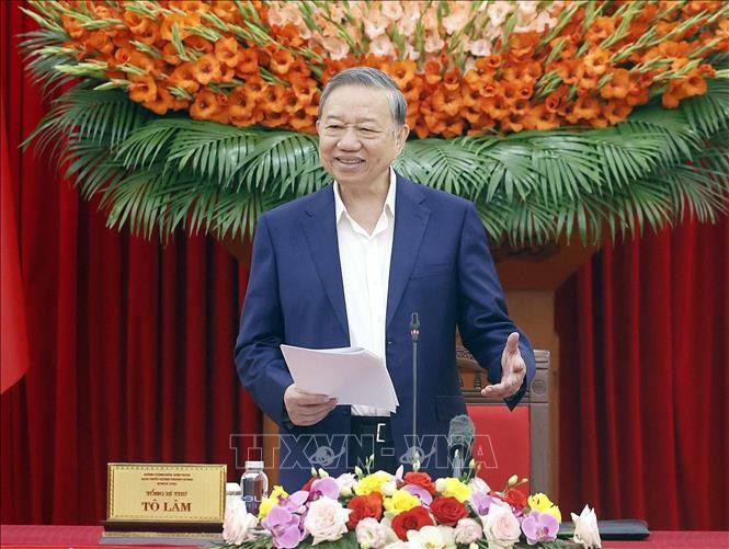 Tổng Bí thư Tô Lâm phát biểu. Ảnh: Thống Nhất/TTXVN