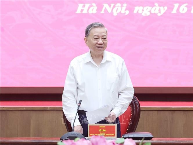 Tổng Bí thư Tô Lâm phát biểu. (Ảnh: Thống Nhất/TTXVN)