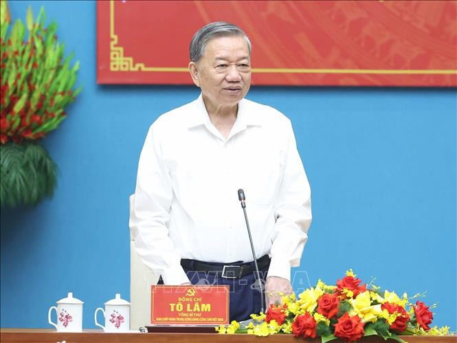 Tổng Bí thư Tô Lâm phát biểu chỉ đạo. (Ảnh: Thống Nhất/TTXVN) 5.jpg