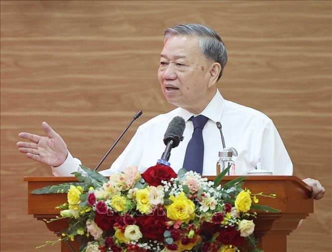 Tổng Bí thư Tô Lâm phát biểu. (Ảnh: Thống Nhất/TTXVN) Tổng Bí thư Tô Lâm phát biểu. (Ảnh: Thống Nhất/TTXVN)