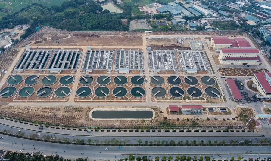 Nhà máy xử lý nước thải Yên Xá.