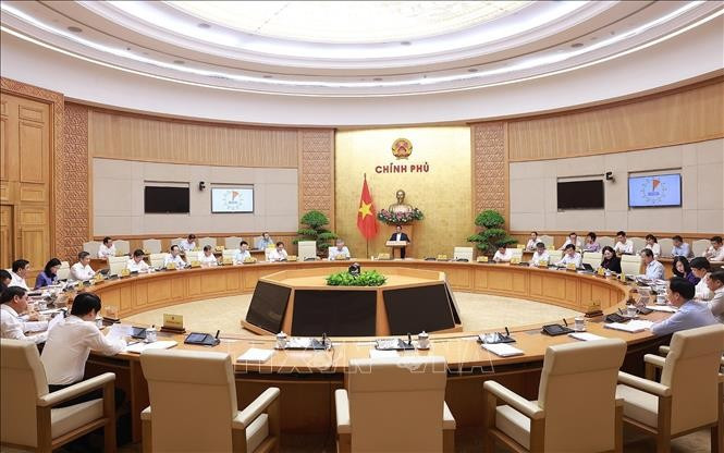 Phiên họp Chính phủ chuyên đề về xây dựng pháp luật tháng 7 năm 2025. (Ảnh: Dương Giang/TTXVN) Phiên họp Chính phủ chuyên đề về xây dựng pháp luật tháng 7 năm 2025. (Ảnh: Dương Giang/TTXVN)